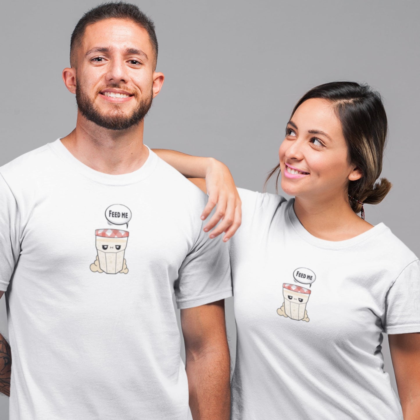 unisex funny sourdough starter t-shirt in white