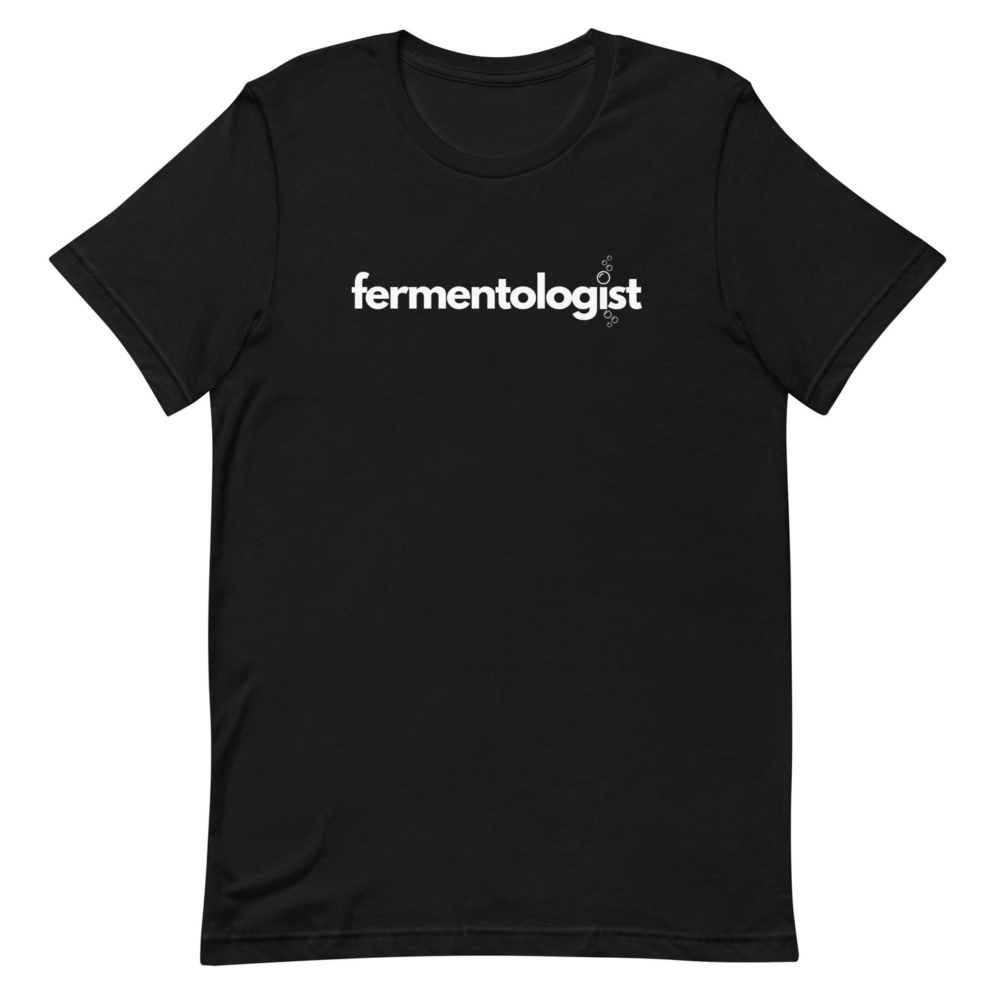 black unisex sourdough fermentation t-shirt