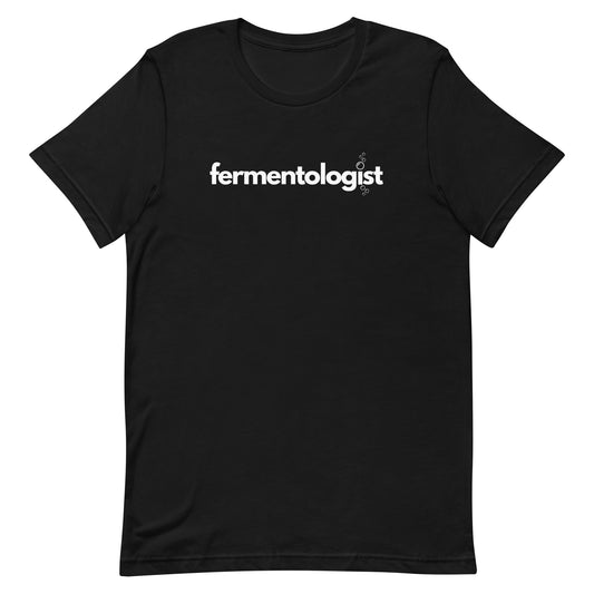 black unisex sourdough fermentation t-shirt