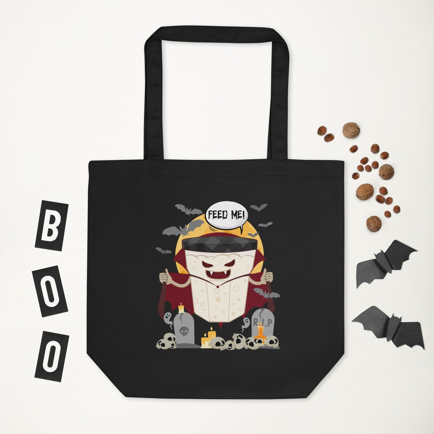 LIMITED EDITION Halloween 'Feed Me' Dracula Eco Tote Bag