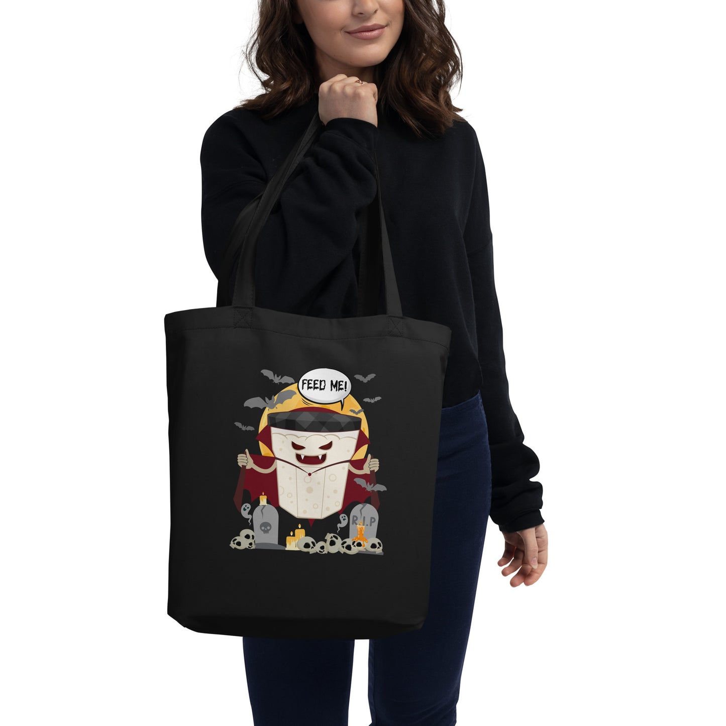 LIMITED EDITION Halloween 'Feed Me' Dracula Eco Tote Bag