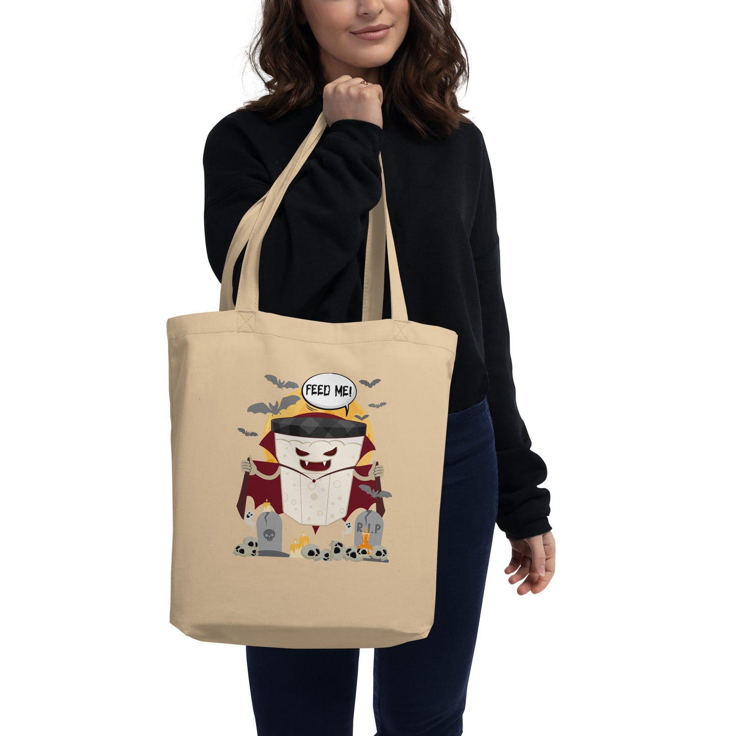 LIMITED EDITION Halloween 'Feed Me' Dracula Eco Tote Bag