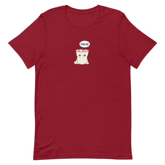 funny sourdough starter t-shirt in cardinal for bakers