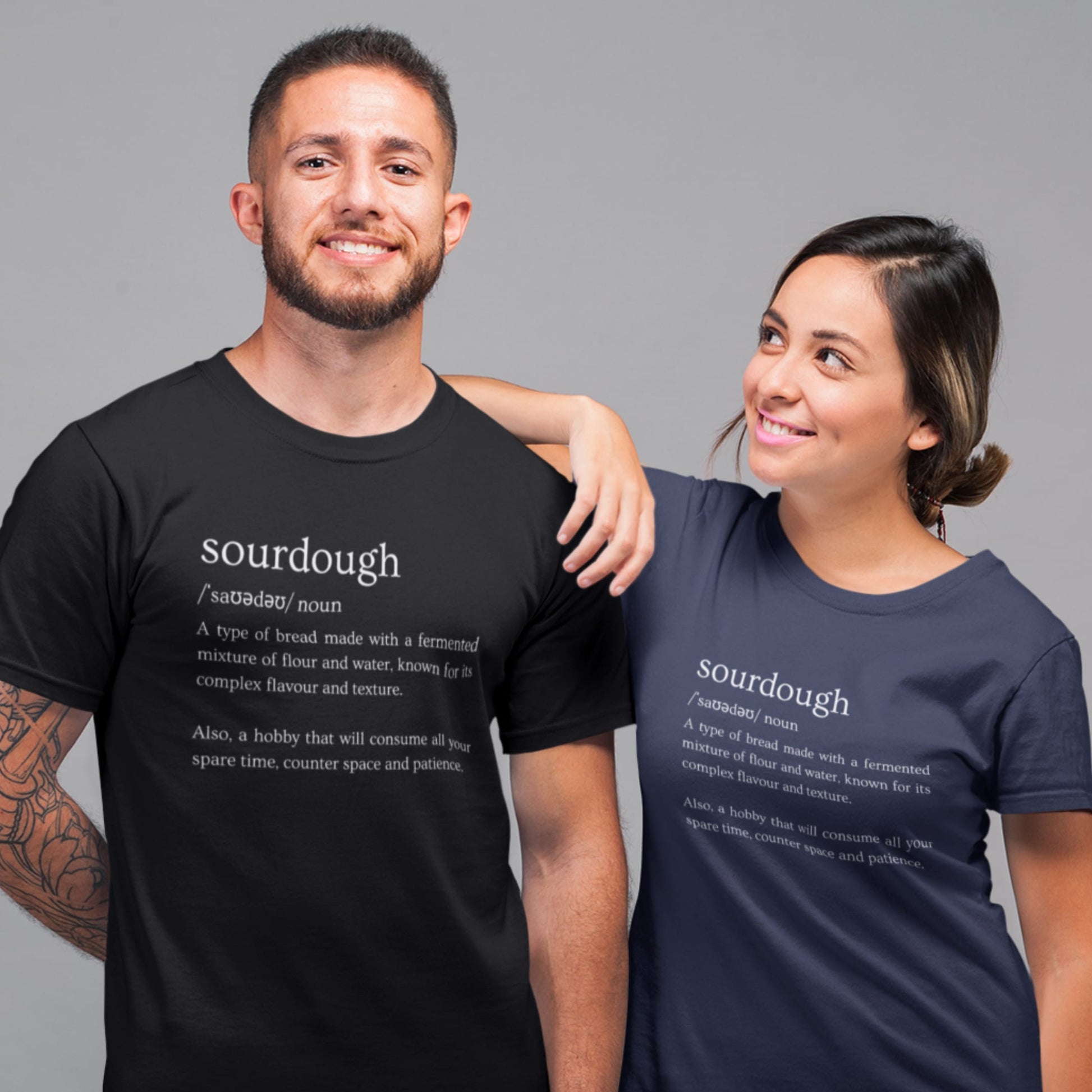 Unisex sourdough t-shirt with funny sourdough dictionary quote